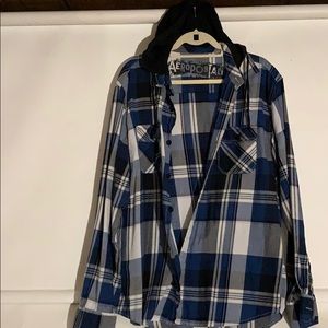 Aeropostale Button down shirt with a black hoodie